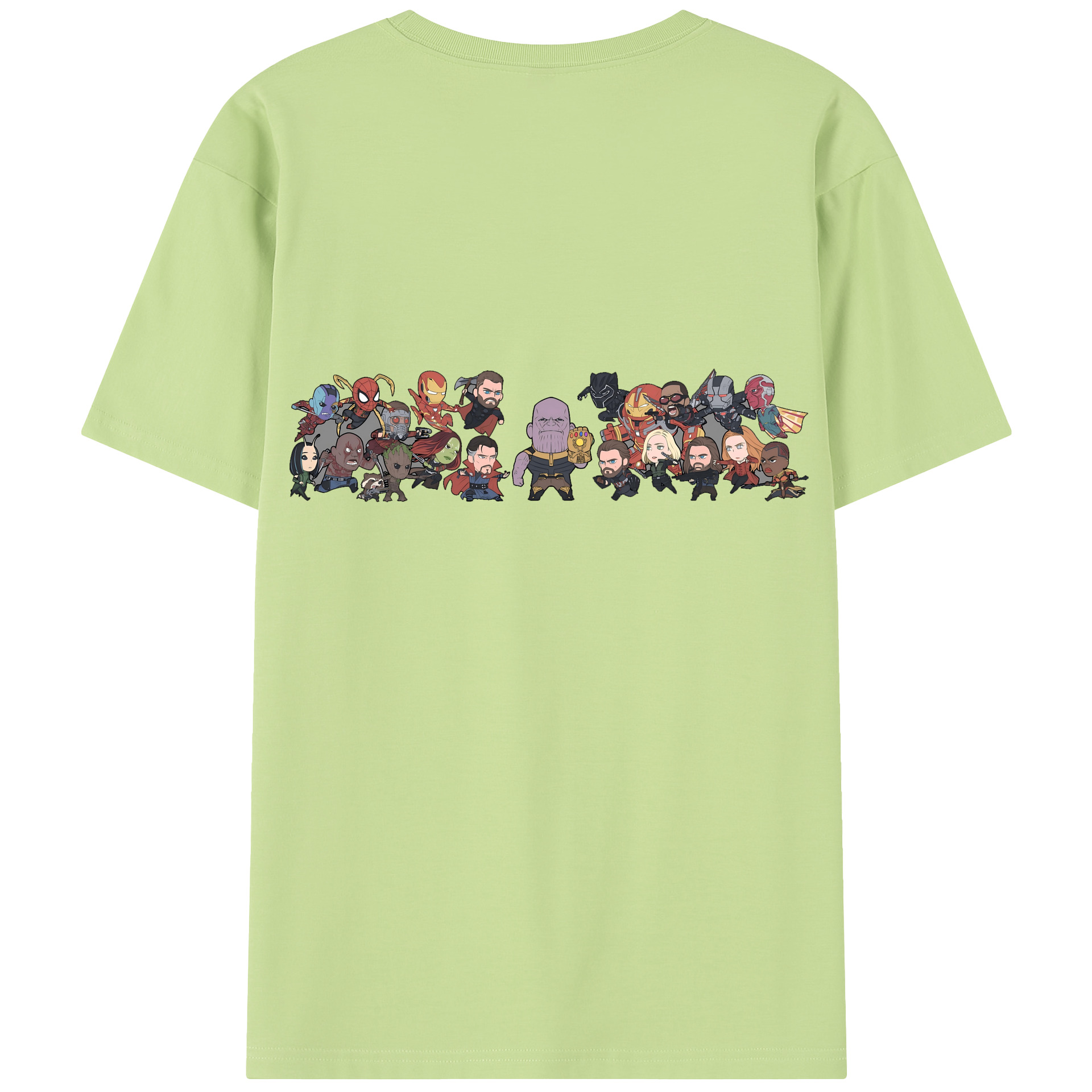 （画像用） アベンジャーズ The Avengers 綿100％半袖Tシャツ（背面プリント）